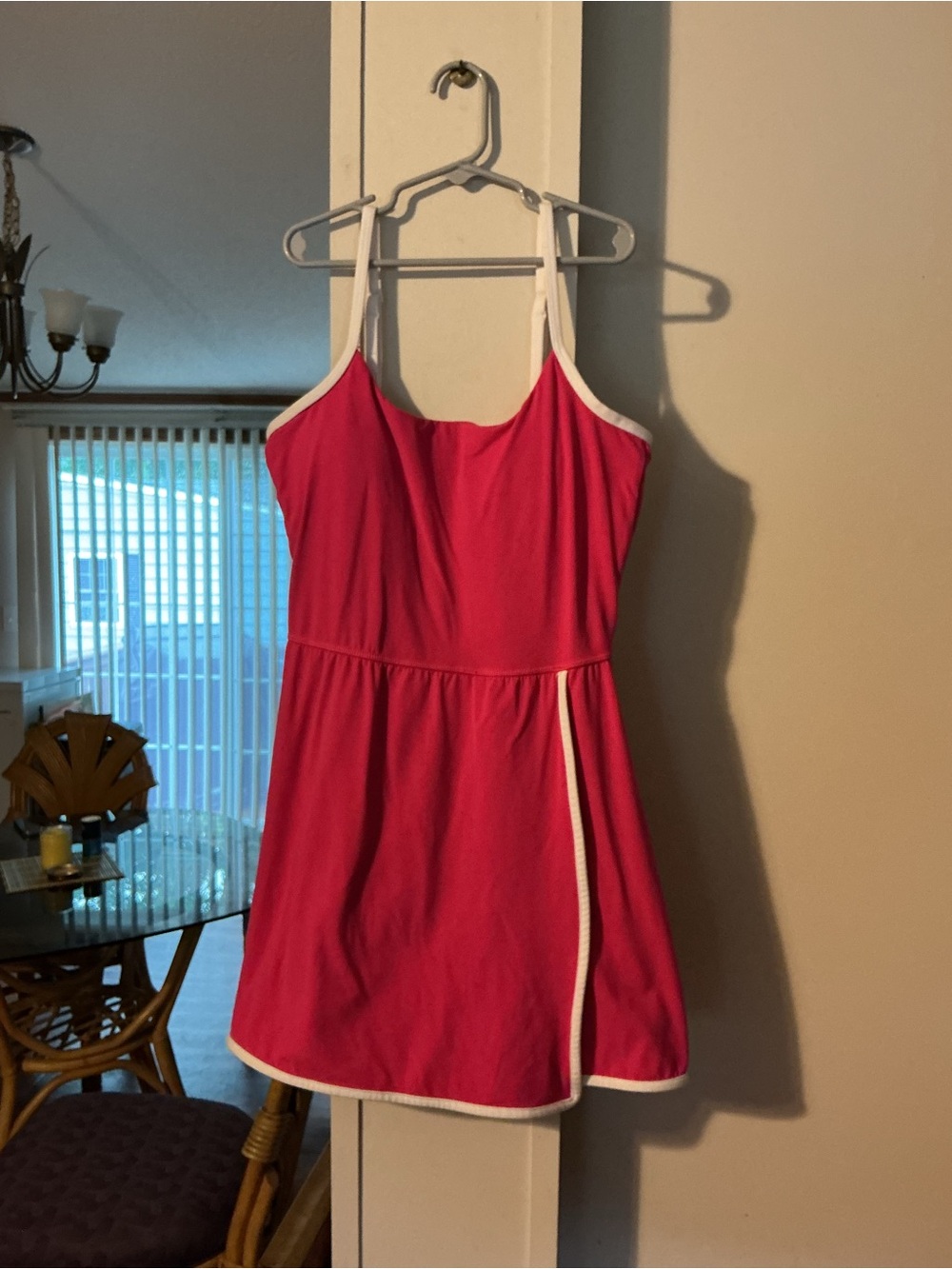 Target Pink Mini Dress with White Trim